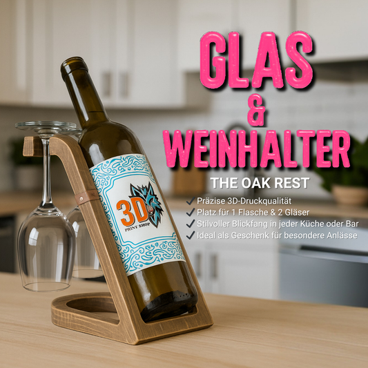 3D- Gedruckt Glas- & Weinhalter – The Oak Rest Design