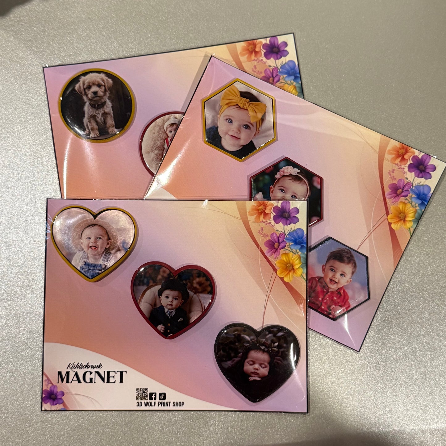 3 Stück - 3D Printed Fridge  Magnet, Perfect geschenk,