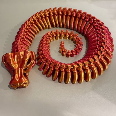 Flexi-Skelettschlange – 3D-gedruckte Dekofigur