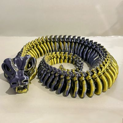 Flexi-Skelettschlange – 3D-gedruckte Dekofigur