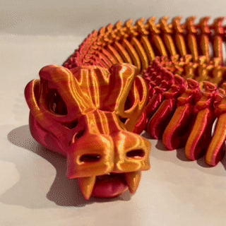 Flexi-Skelettschlange – 3D-gedruckte Dekofigur