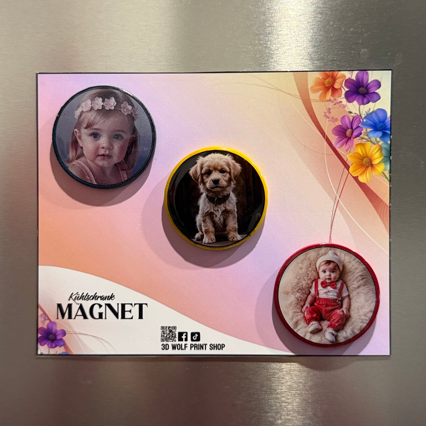 3 Stück - 3D Printed Fridge  Magnet, Perfect geschenk,