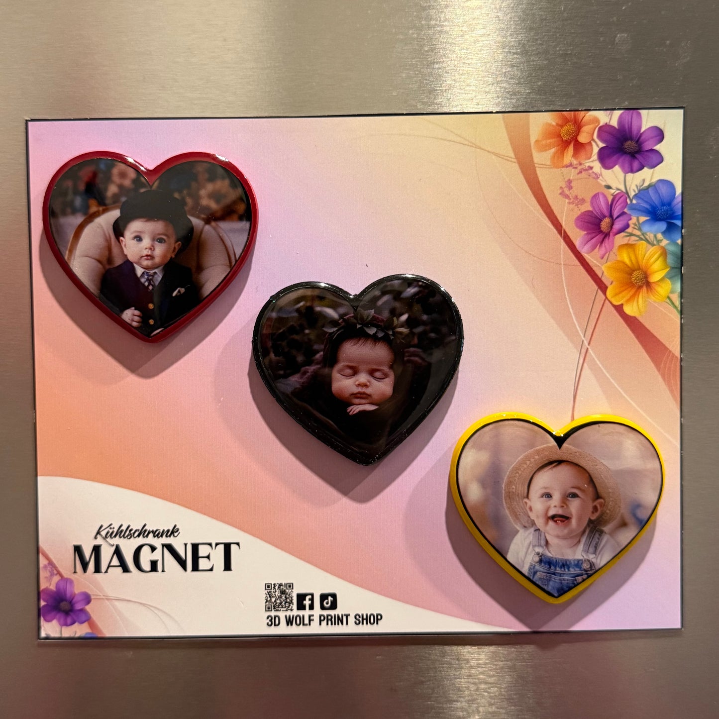 3 Stück - 3D Printed Fridge  Magnet, Perfect geschenk,