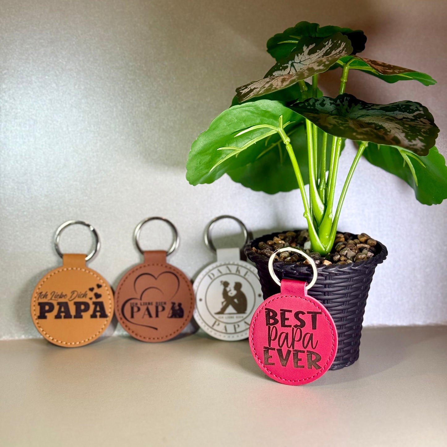 Schlüsselanhänger aus Leder Beste Papa