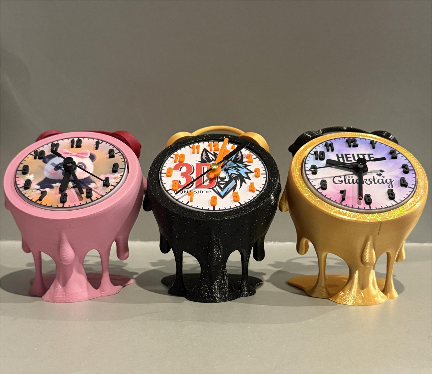 Dekorative Uhr im Dropping Design