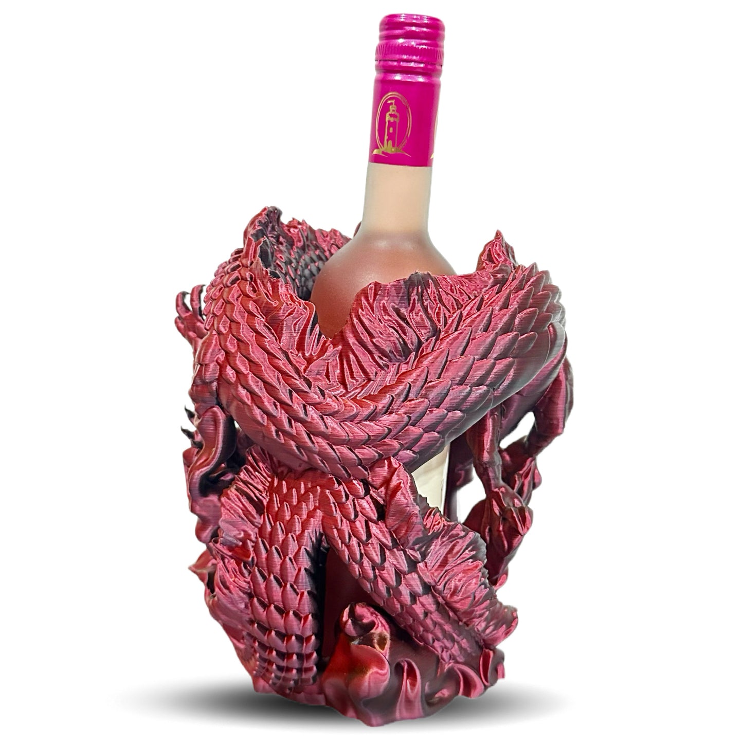 3D Gedruckt - Chinesischer Drachen-Weinhalter, Home Deko, Geschenk