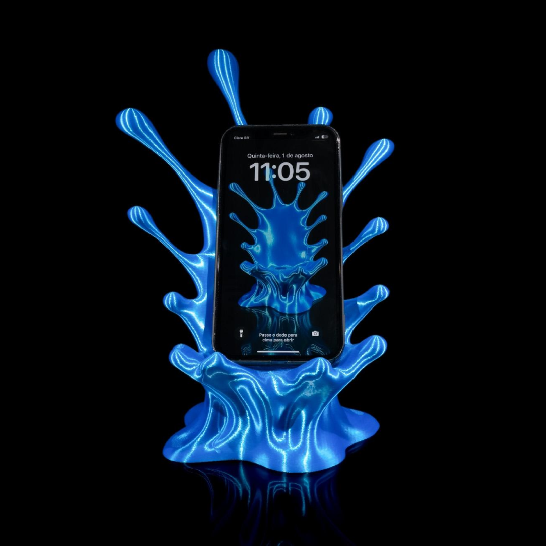 Splash Smartphone-Halter aus 3D-Druck – Individueller Handyhalter für Schreibtisch, aus PLA/PETG