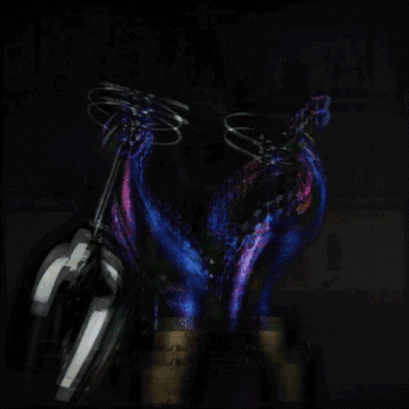 3D Gedrucktes Weinglas mit Tentaclerack für stilvolle Präsentation von Weinen