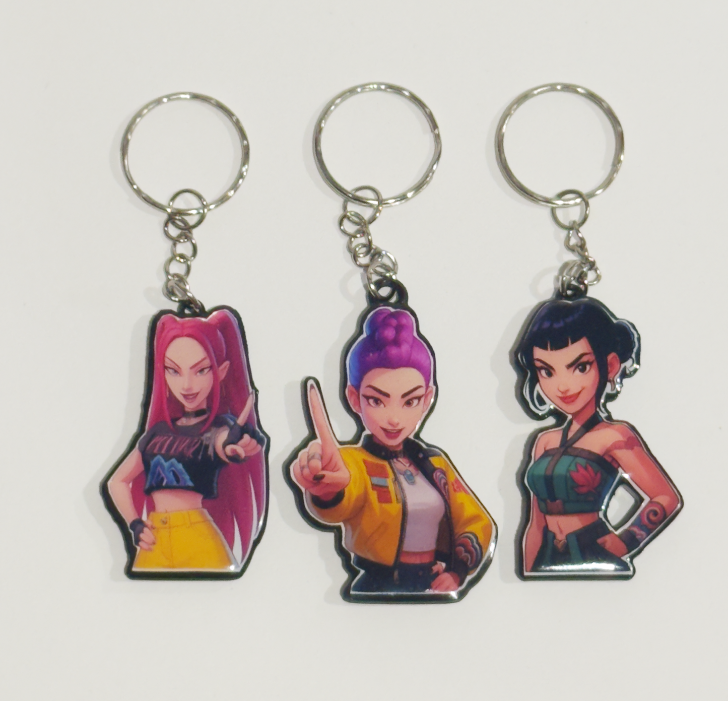 3 Stück -  Demon Hunter Keychain (RUMI-ZOEY-MIRA) – UV Resin