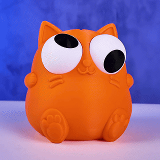 Spardose Cat-Ching (3D-Druck) – Mit beweglichen Augen