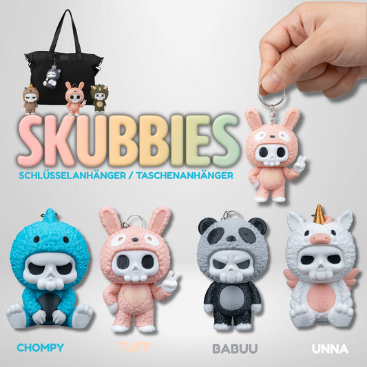 Skubbies Taschenanhänger – Süße Sammelfiguren als Schlüsselanhänger (Poppy, Chompy, Tuff, Trixi, Unna) (Kopie)