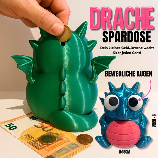 Spardose–Drachen mit beweglichen Augen
