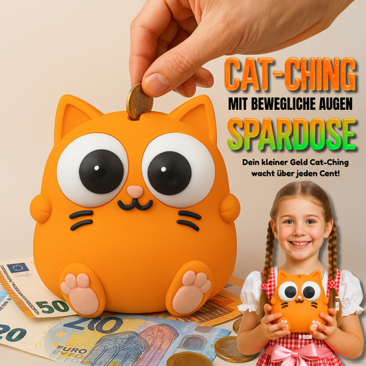 Spardose Cat-Ching (3D-Druck) – Mit beweglichen Augen