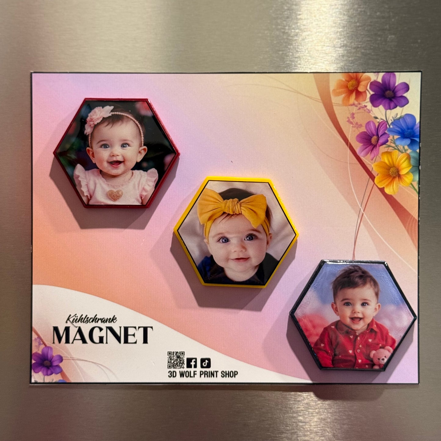 3 Stück - 3D Printed Fridge  Magnet, Perfect geschenk,