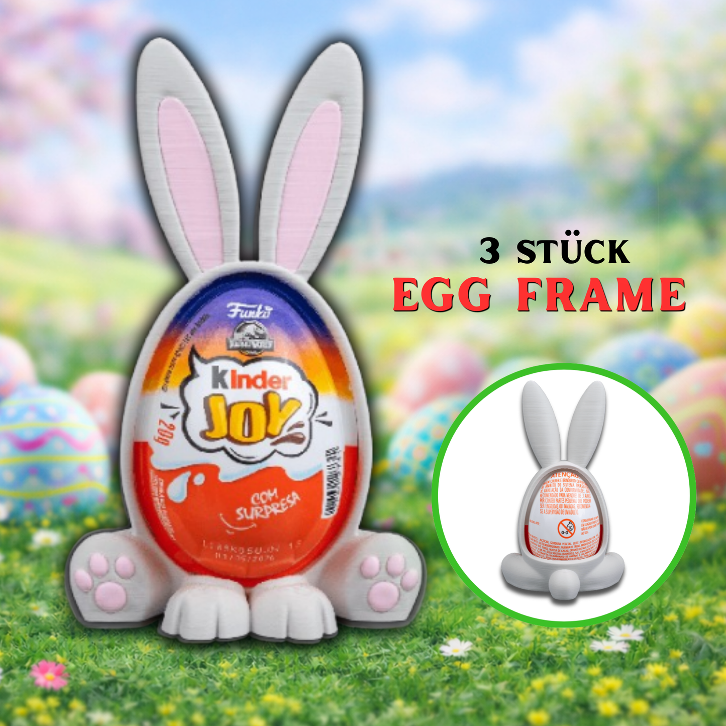 3er Set Oster Egg Frame – Perfekt für Kinder Joy Eier 🐰🥚