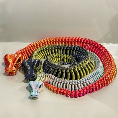 Flexi-Skelettschlange – 3D-gedruckte Dekofigur