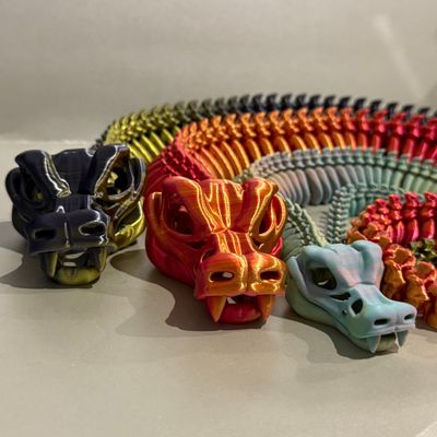 Flexi-Skelettschlange – 3D-gedruckte Dekofigur