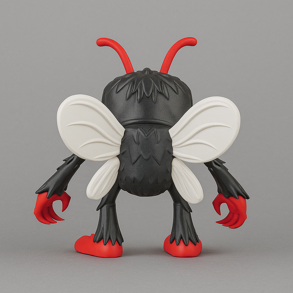 3D-gedruckte Fly Man Figur