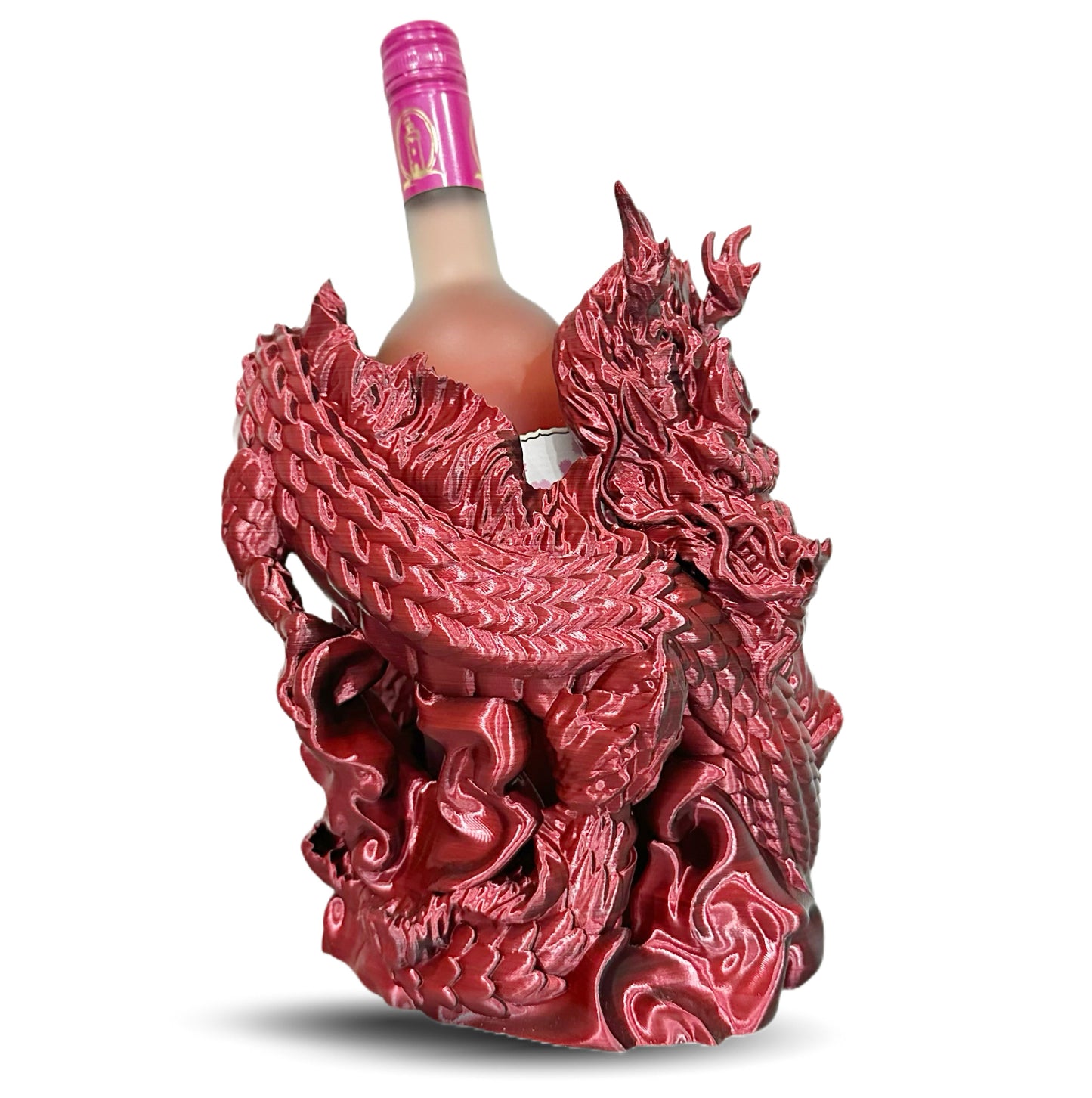 3D Gedruckt - Chinesischer Drachen-Weinhalter, Home Deko, Geschenk