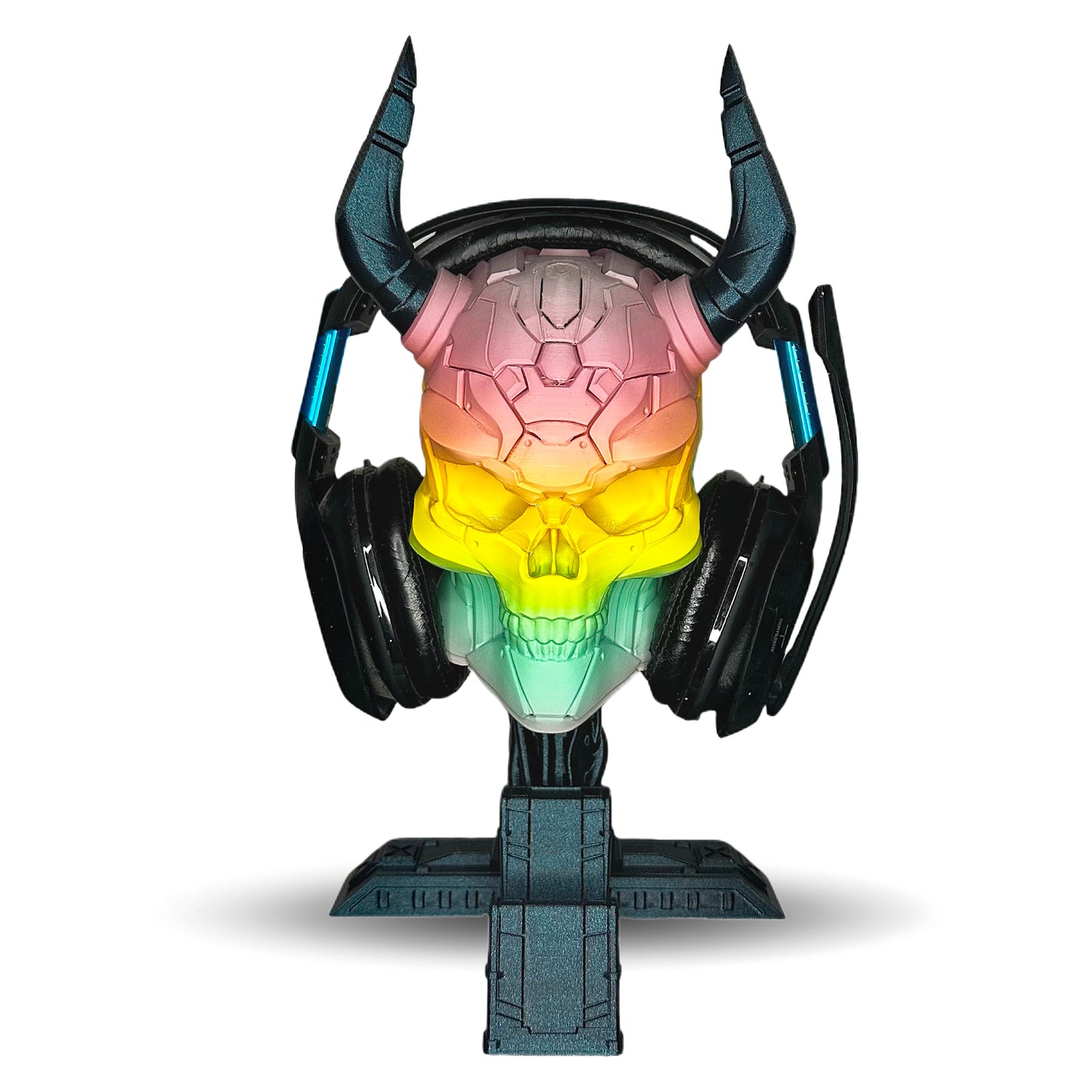 Sci-Fi Totenkopf Headset- & Controller-Halter 3D-gedruckt für Gamer aus umweltfreundlichem PLA/PETG