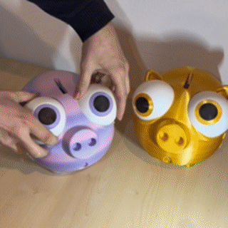 Sparschwein mit Bewegliche Augen und Personalisierte Name